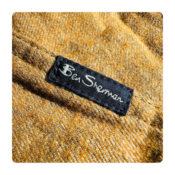 ★ NWT Ben Sherman Long-Sleeve Twill Flannel Shirt - Light Brown ★ - Picture 13 of 15